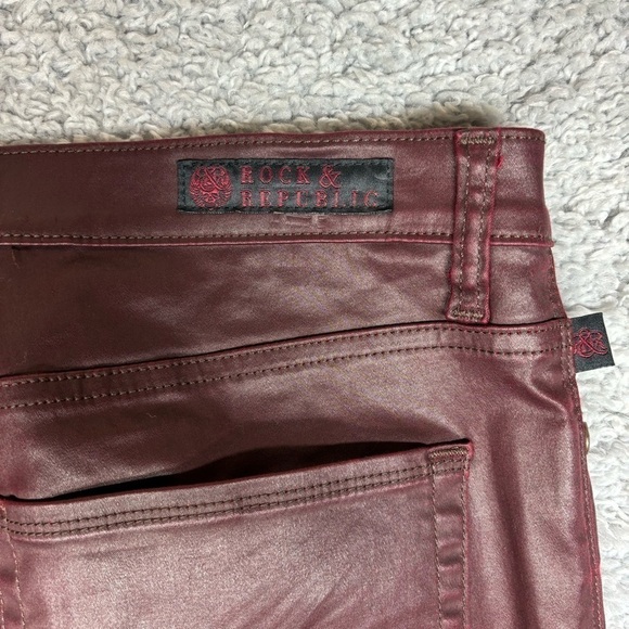 Rock and Republic Jeans Womens 16 Berlin Coated Skinny Party Concert Night Out - Picture 4 of 5